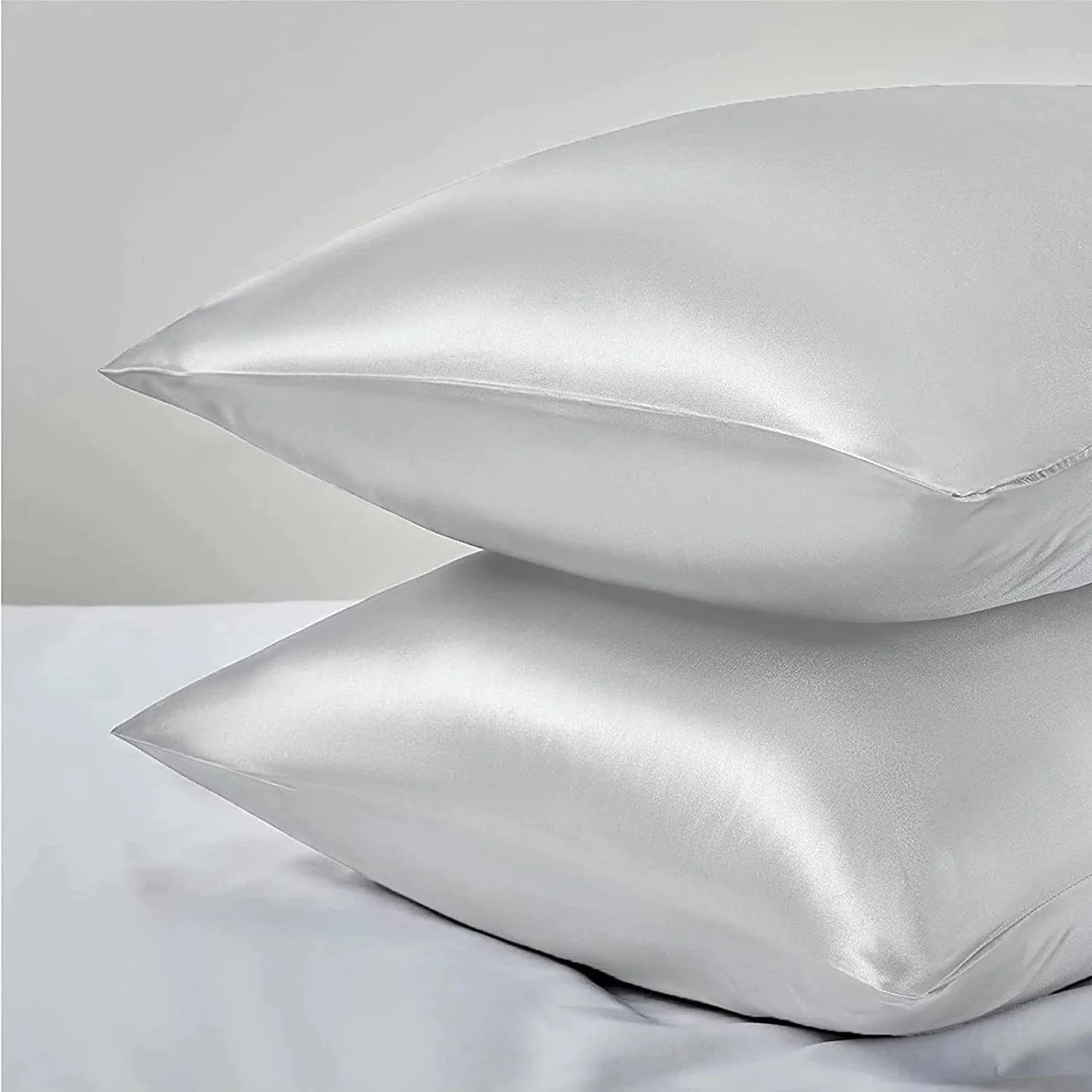 APSMILE Satin Pillowcases for Hair and Skin,Soft and Smooth Silk-Like Cooling Pillow Covers,Silky Pillow Cases,2 Pack