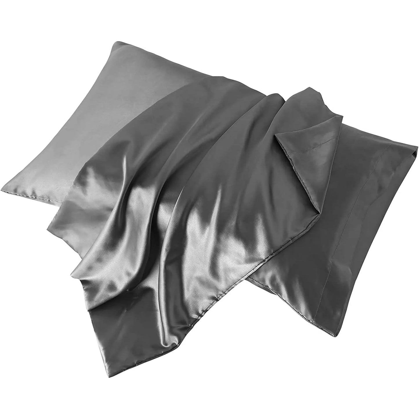 APSMILE Satin Pillowcases for Hair and Skin,Soft and Smooth Silk-Like Cooling Pillow Covers,Silky Pillow Cases,2 Pack