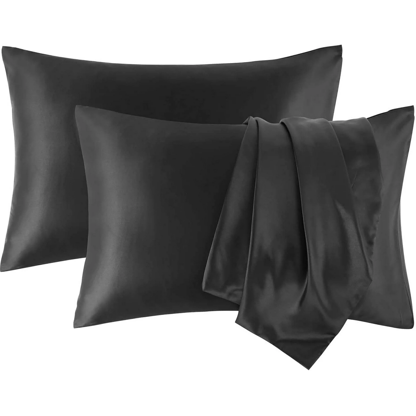 APSMILE Satin Pillowcases for Hair and Skin,Soft and Smooth Silk-Like Cooling Pillow Covers,Silky Pillow Cases,2 Pack