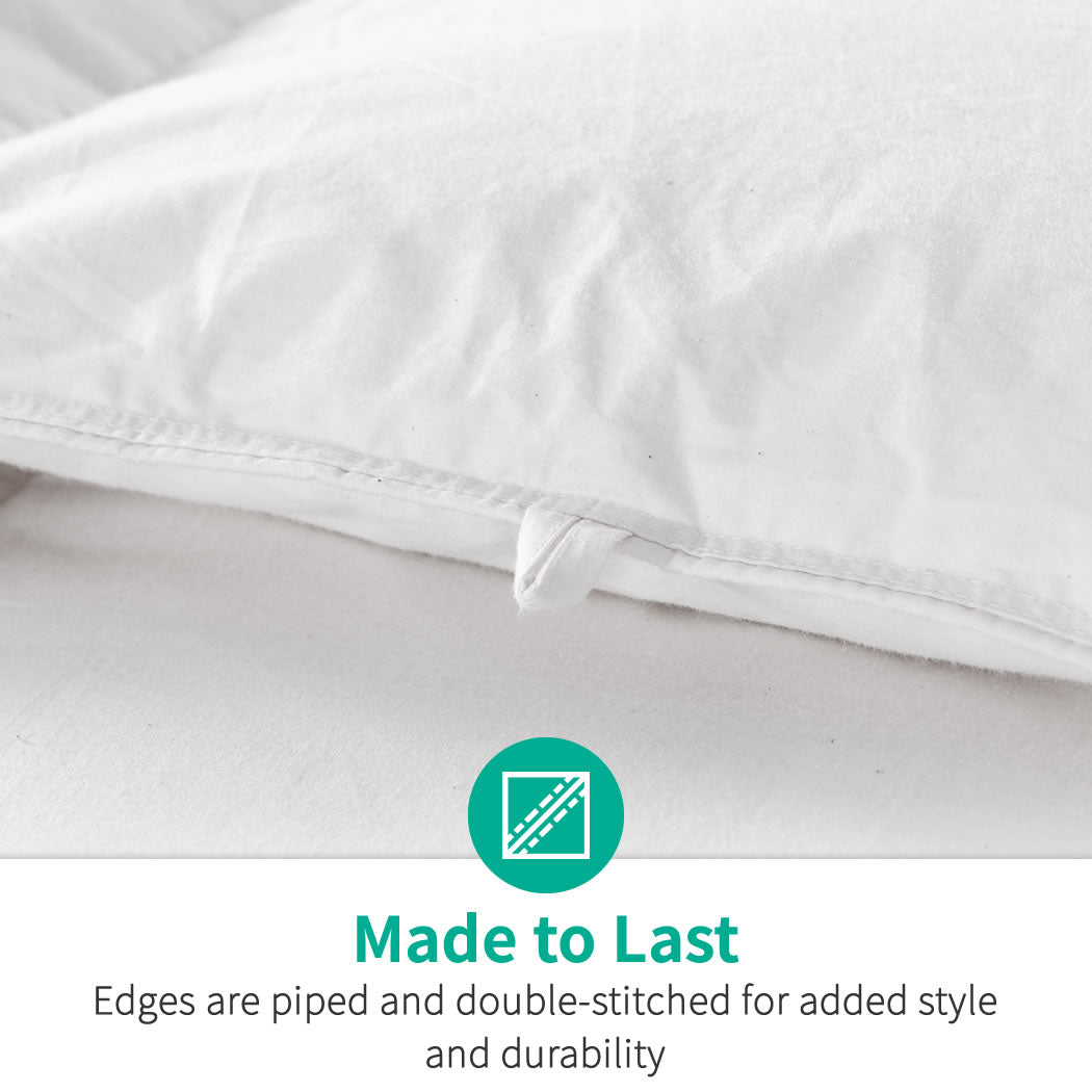 Luxury 100% Organic Cotton Goose Feathers Down Comforter -Lightweight, All-season, and Winter-weight 750FP Down Duvet Insert Available