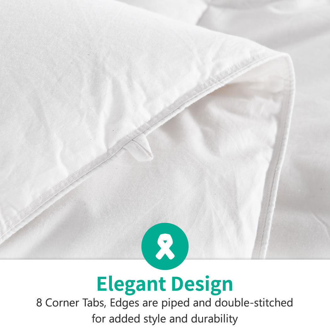 Luxury Siberian Goose Down Comforter - 100% Organic Cotton, 650 Fill-power Goose Feather Down Duvet Insert