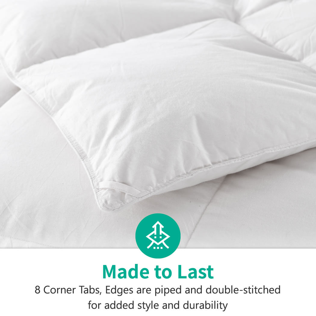 Luxury Siberian Goose Down Comforter - 100% Organic Cotton, 650 Fill-power Goose Feather Down Duvet Insert
