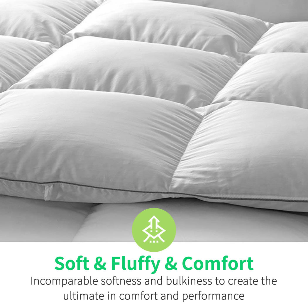Luxurious Ultra-Soft Egyptian Cotton Feathers Down Comforter, 750 Fill-power European Goose Down Feather Duvet Insert