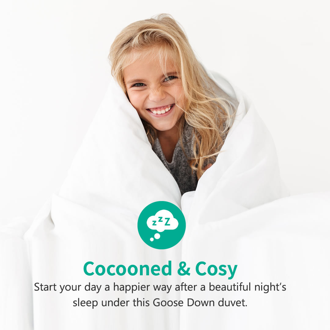 Luxurious Ultra-Soft Egyptian Cotton Feathers Down Comforter, 750 Fill-power European Goose Down Feather Duvet Insert