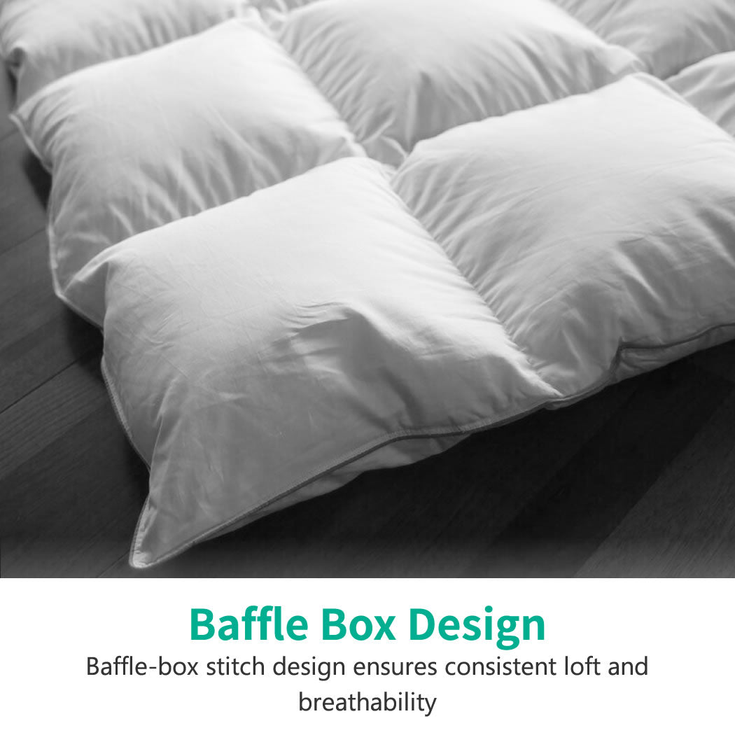 Luxurious Hungarian Goose Feathers Down Comforter 1600TC Ultra-Soft Pima Cotton Duvet Insert