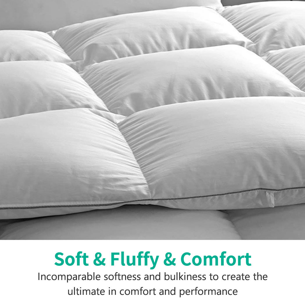 Luxurious Hungarian Goose Feathers Down Comforter 1600TC Ultra-Soft Pima Cotton Duvet Insert