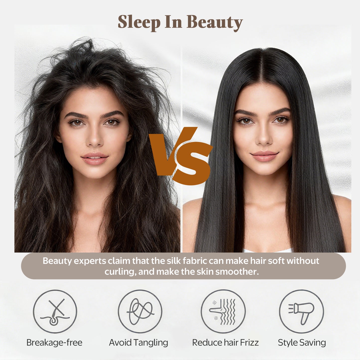 APSMILE Satin Pillowcases for Hair and Skin,Soft and Smooth Silk-Like Cooling Pillow Covers,Silky Pillow Cases,2 Pack