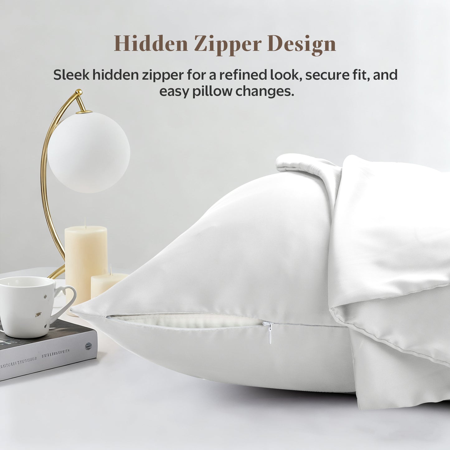 APSMILE Satin Pillowcases for Hair and Skin,Soft and Smooth Silk-Like Cooling Pillow Covers,Silky Pillow Cases,2 Pack