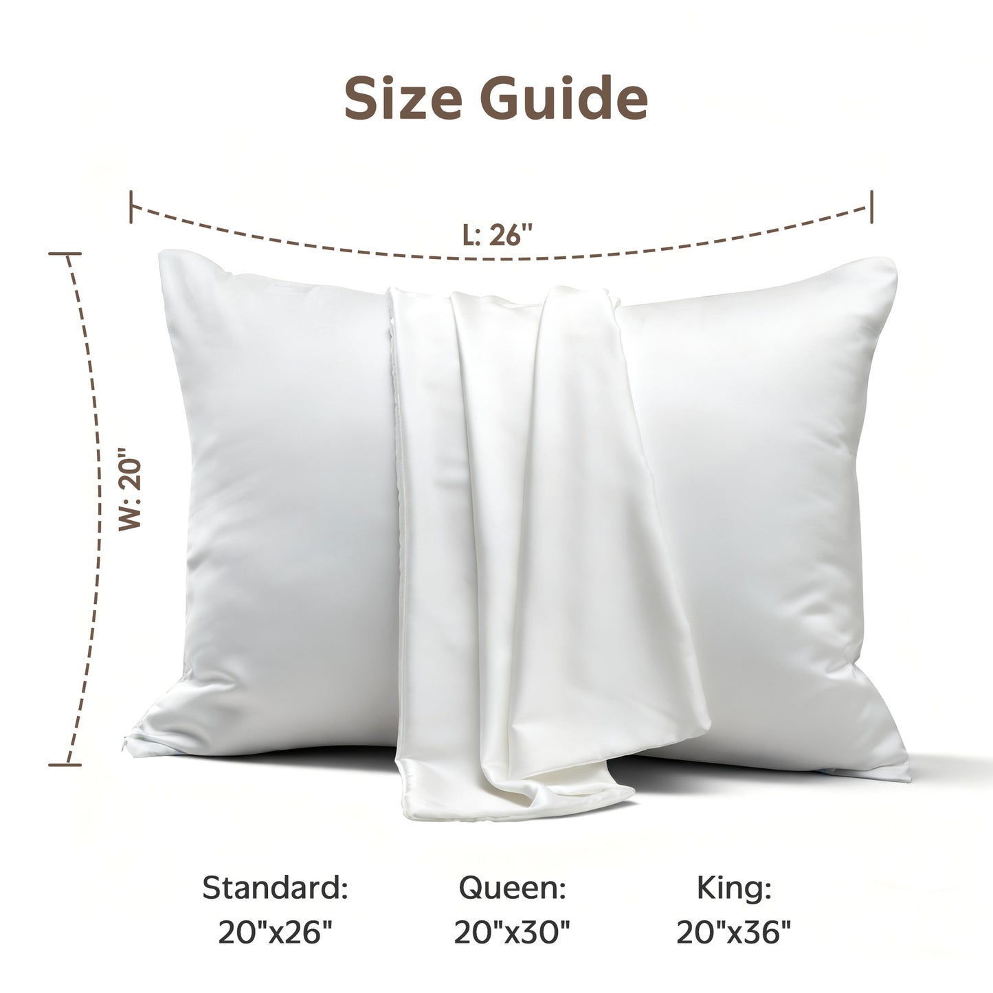 APSMILE Satin Pillowcases for Hair and Skin,Soft and Smooth Silk-Like Cooling Pillow Covers,Silky Pillow Cases,2 Pack
