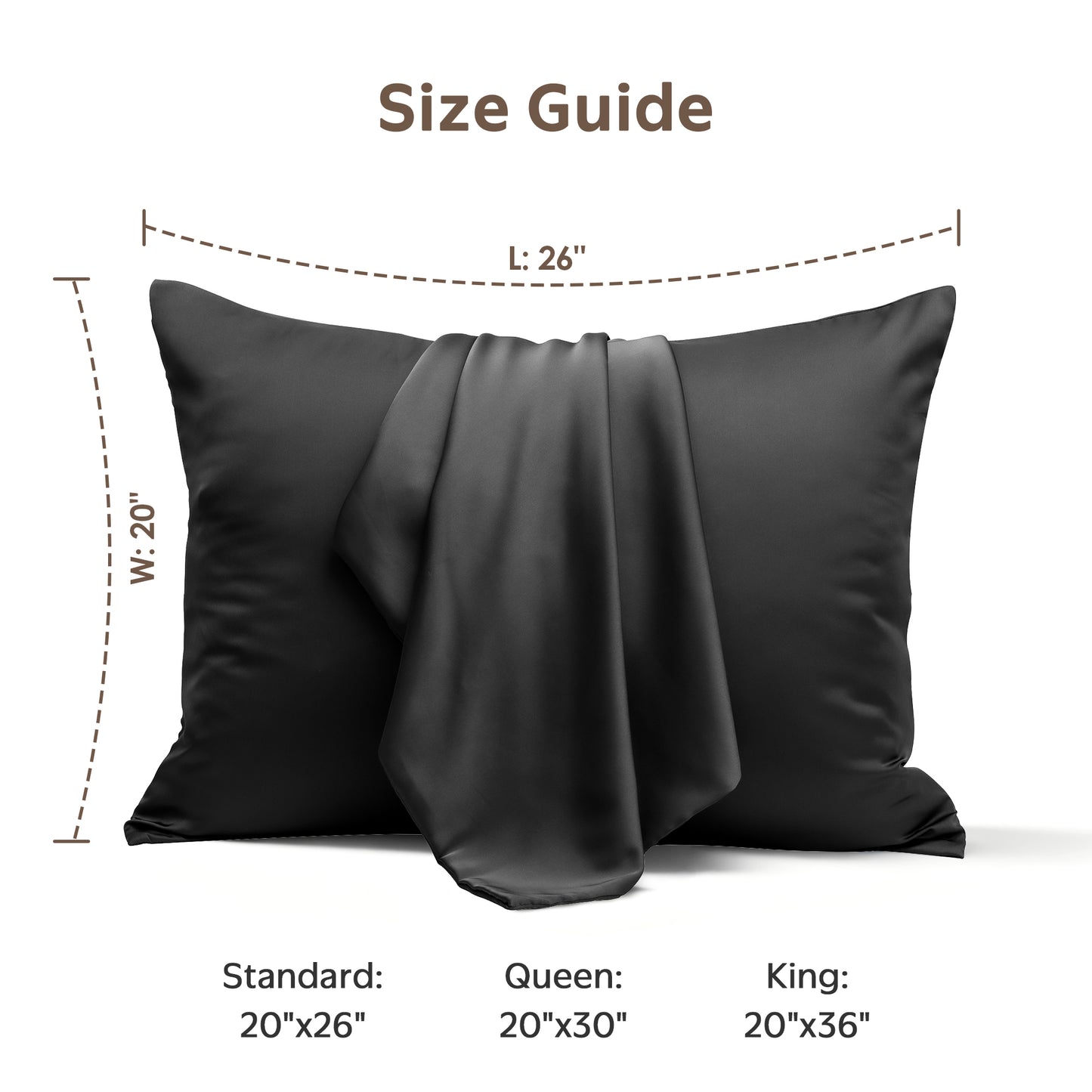 APSMILE Satin Pillowcases for Hair and Skin,Soft and Smooth Silk-Like Cooling Pillow Covers,Silky Pillow Cases,2 Pack